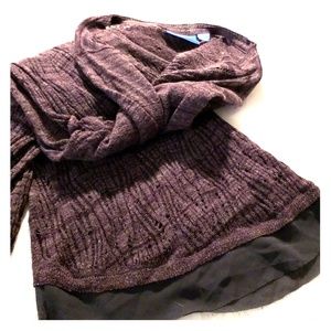 VERA WANG sheer purple top